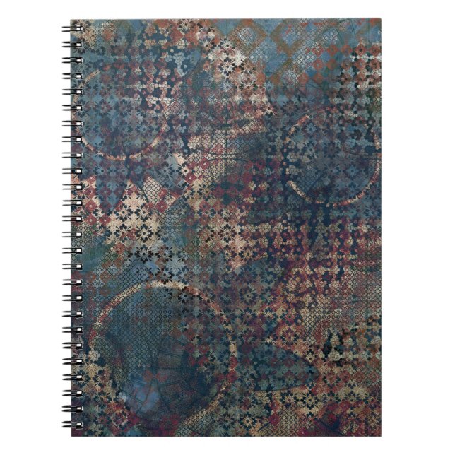 Grungy Patterns with Messy Patchwork of Textures Notebook (Front)
