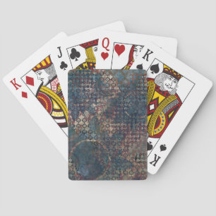 Grungy Patterns with Messy Patchwork of Textures Playing Cards