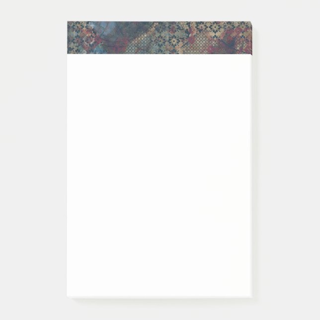 Grungy Patterns with Messy Patchwork of Textures Post-it Notes (Front)