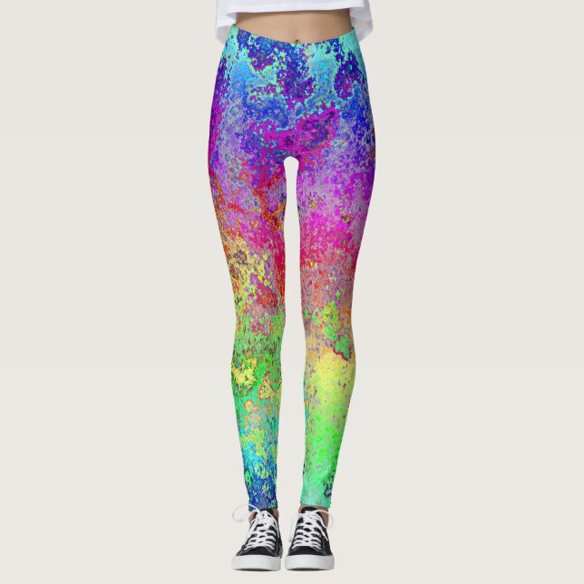 Grungy Rainbow Leggings (Front)