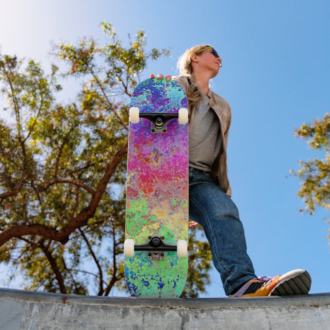 Grungy Rainbow  Skateboard (Outdoor 1)