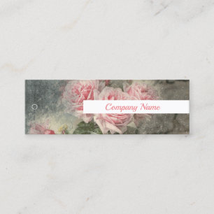 GRUNGY ROSES - Vintage Flowers Mini Business Card