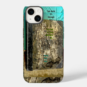 Grungy Skeleton Jokes (Personalized) iPhone 14 Case