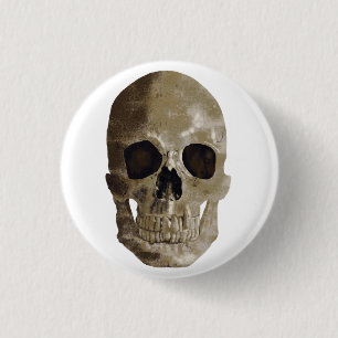 Grungy Skull 1 Inch Round Button
