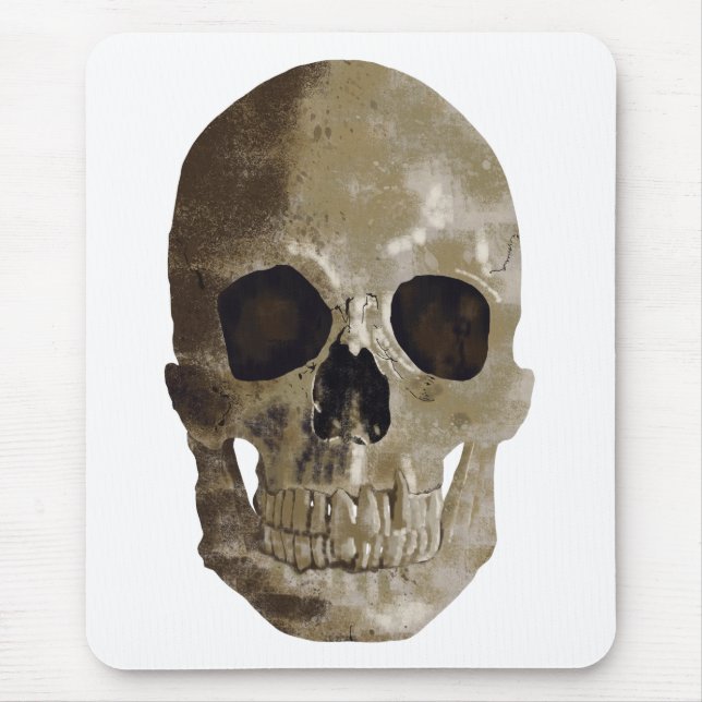 Grungy Skull Mouse Pad (Front)
