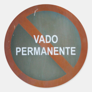 Grungy Street Sign Classic Round Sticker