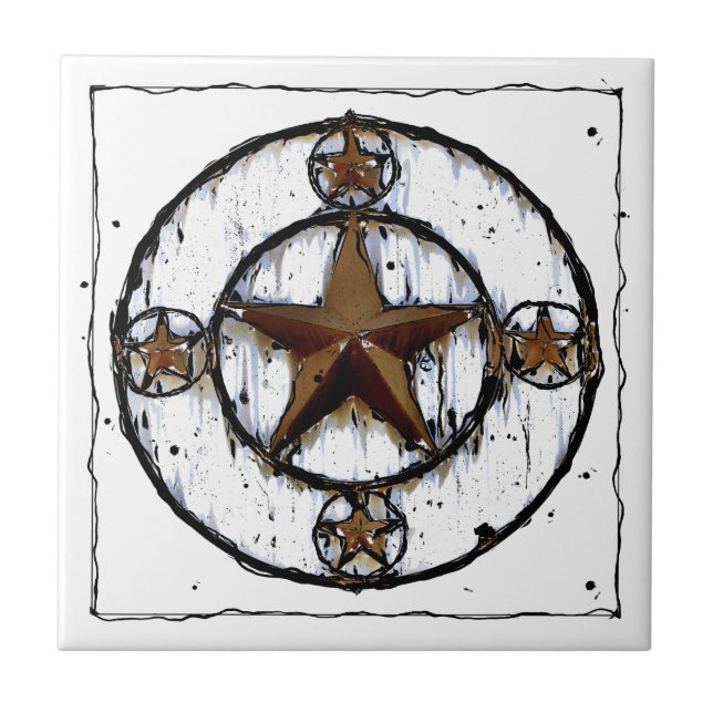 GRUNGY TEXAS STAR TILE (Front)