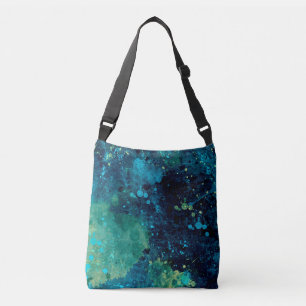 Grungy Turquoise and Yellow Crossbody Bag
