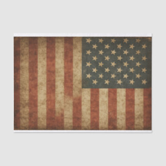 Grungy USA Flag Tissue Paper