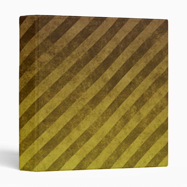 Grungy Yellow Stripes Binder (Front/Spine)