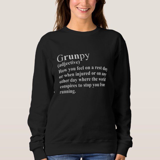 Grunpy Run Funny Runner Marathon Runner Pullover (Devant)