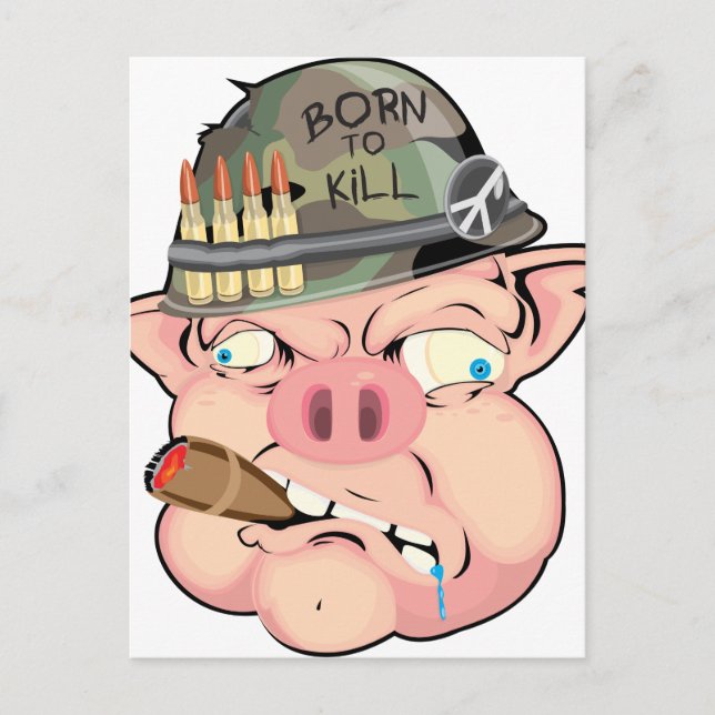 GRUNT PIG POSTCARD (Front)