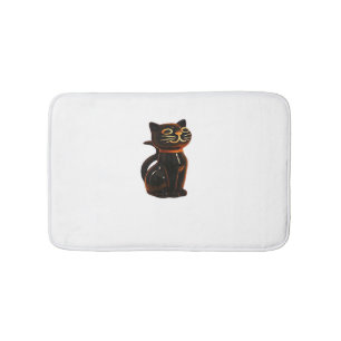 Grusel Cat Halloween Gift Classic T-Shirt Bath Mat