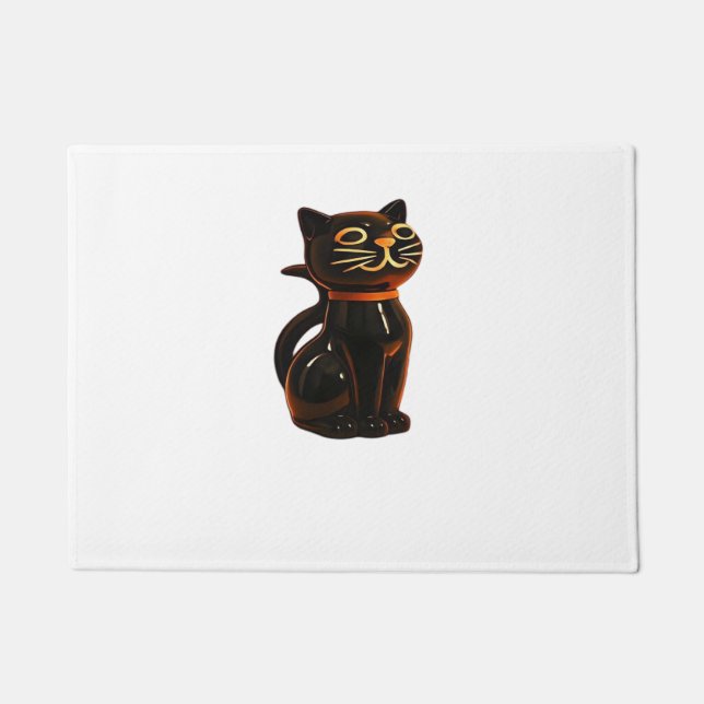 Grusel Cat Halloween Gift Classic T-Shirt Doormat (Front)