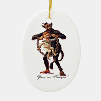 Gruss vom (Greetings From) Krampus Ceramic Ornament