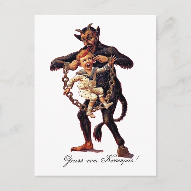 Gruss vom (Greetings From) Krampus Postcard (Front)