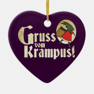 Gruss Vom Krampus Ceramic Ornament