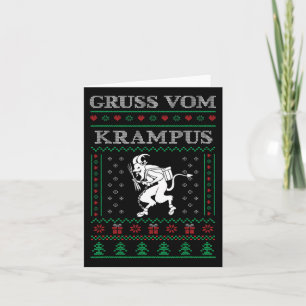 Gruss Vom Krampus Goth Ugly Christmas Sweater Kram Card