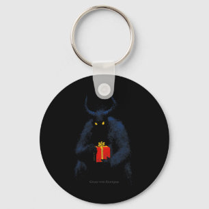 Gruss Vom Krampus Horns Holiday Christmas Vintage Keychain