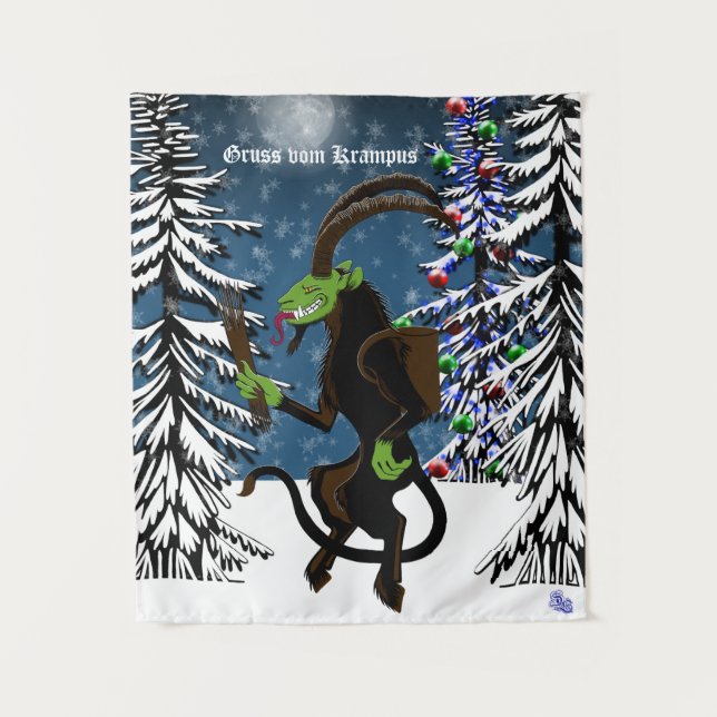 Gruss vom Krampus Tapestry (Front)
