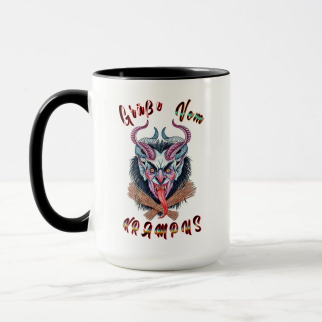 Grüße Vom Krampus Yule Devil December Krampusnacht Mug (Left)