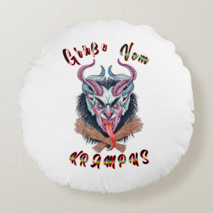 Grüße Vom Krampus Yule Devil December Krampusnacht Round Pillow