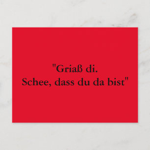 Grußkarte aus Bayern Postcard