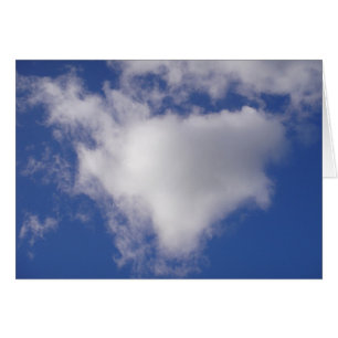 Grusskarte Herzwolke, blanko