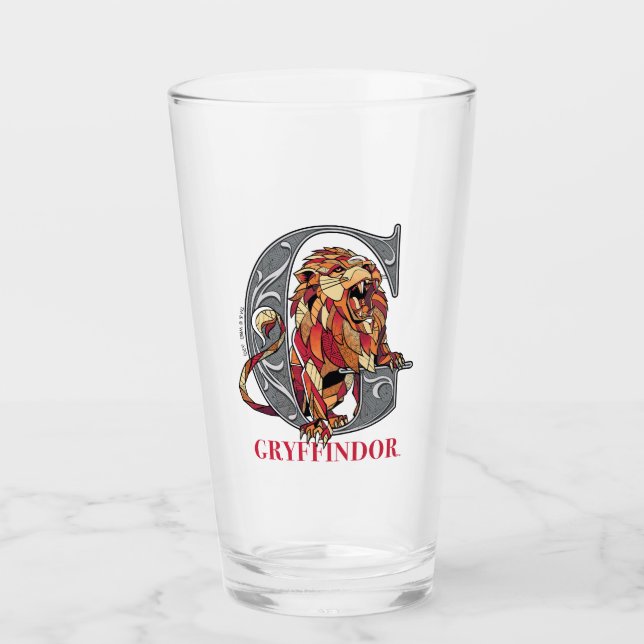 GRYFFINDOR™ Crosshatched Emblem Glass (Front)