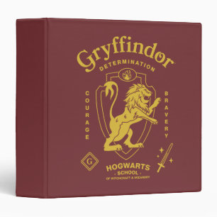GRYFFINDOR™ Determination Courage Bravery Crest Binder