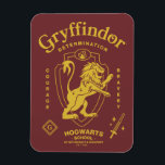 GRYFFINDOR™ Determination Courage Bravery Crest Magnet<br><div class="desc">Show your house pride with this bold Gryffindor™ crest design, celebrating the values that define the bravest of witches and wizards. Featuring the iconic lion standing proudly before a shield, this striking artwork highlights Gryffindor’s core traits — Courage, Determination, and Bravery — in a powerful, vintage-inspired layout. The rich house...</div>