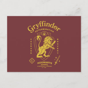 GRYFFINDOR™ Determination Courage Bravery Crest Postcard