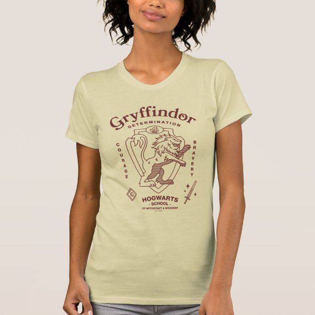 GRYFFINDOR™ Determination Courage Bravery Crest T-Shirt (Front)