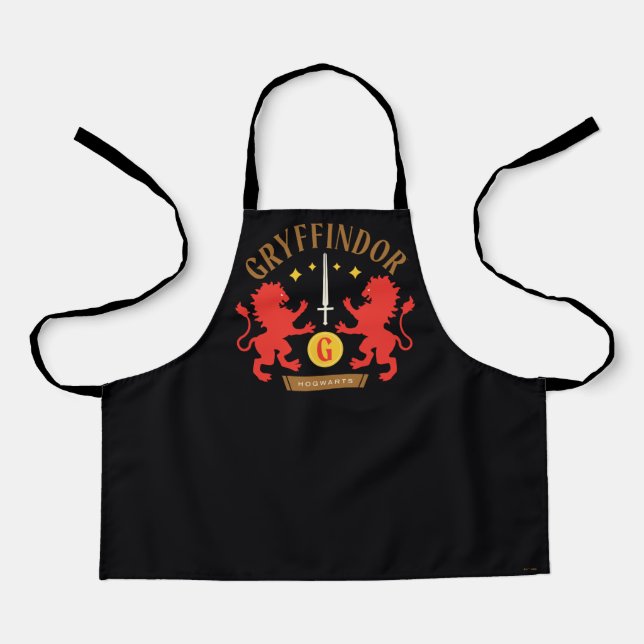 GRYFFINDOR™ House Double Lion Sword Graphic Apron (Front)