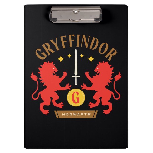 GRYFFINDOR™ House Double Lion Sword Graphic Clipboard (Front)