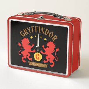 GRYFFINDOR™ House Double Lion Sword Graphic Metal Lunch Box