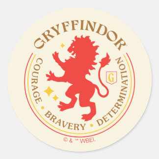 GRYFFINDOR™ Red Lion House Pride Badge Classic Round Sticker