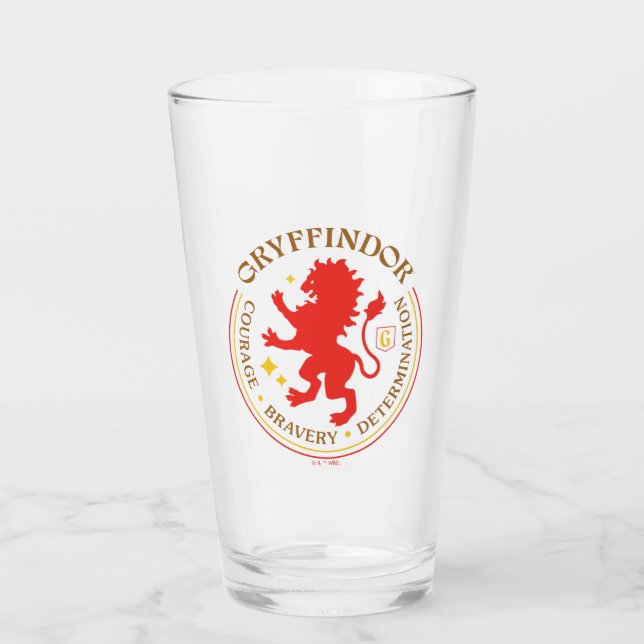 GRYFFINDOR™ Red Lion House Pride Badge Glass (Front)