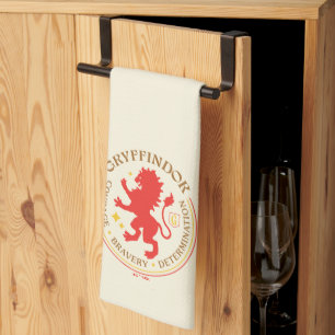GRYFFINDOR™ Red Lion House Pride Badge Kitchen Towel