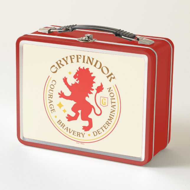 GRYFFINDOR™ Red Lion House Pride Badge Metal Lunch Box (Front)
