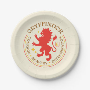 GRYFFINDOR™ Red Lion House Pride Badge Paper Plate