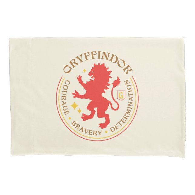 GRYFFINDOR™ Red Lion House Pride Badge Pillowcase (Front)