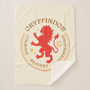 GRYFFINDOR™ Red Lion House Pride Badge Sherpa Blanket