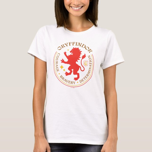 GRYFFINDOR™ Red Lion House Pride Badge T-Shirt (Front)