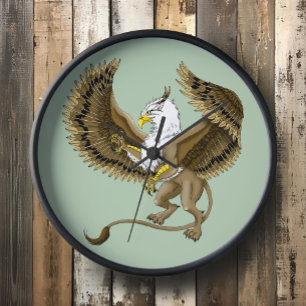 Gryphon Fantasy Griffin Mythology  Clock