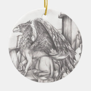 gryphon.jpg ceramic ornament