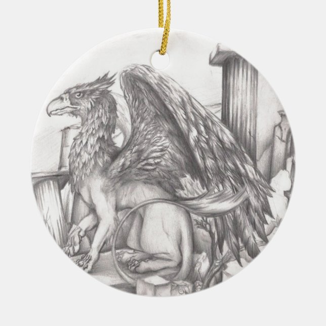 gryphon.jpg ceramic ornament (Front)