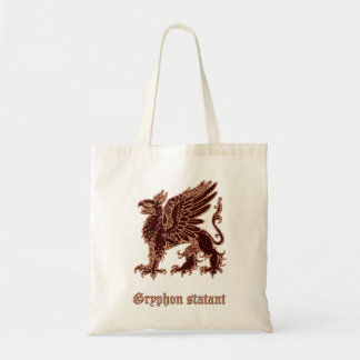 Gryphon medieval heraldry tote bag