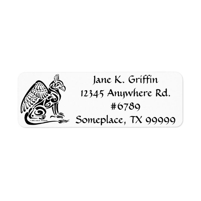 Gryphon Return Address Label (Front)