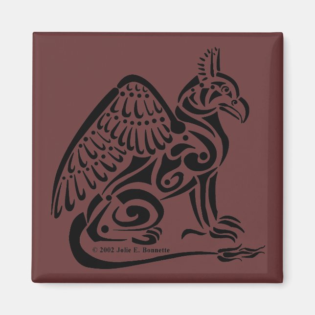 Gryphon Square Magnet (Front)